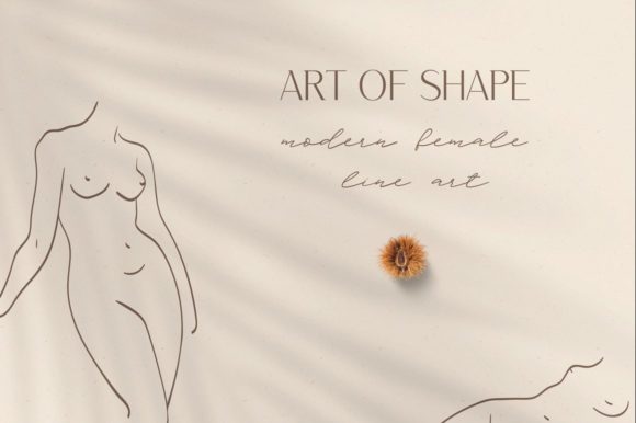 Abstract Modern Female Line Art. Breast Graphics and Illustrations