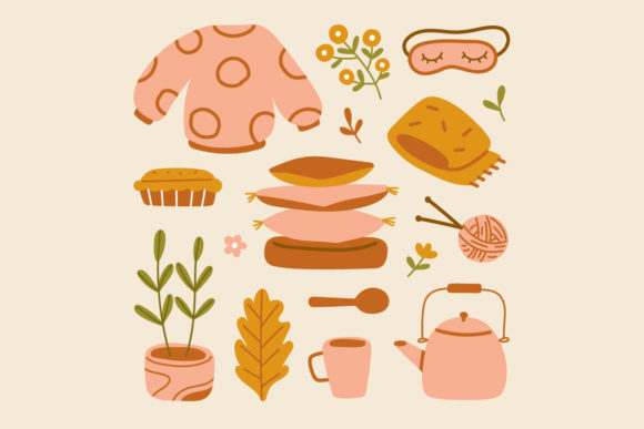 Autumn Mood Elements Fall Cozy Pumpkin Graphics and Illustrations Review