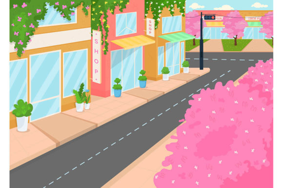 Blooming City Flat Color Illustration Embroidery Review