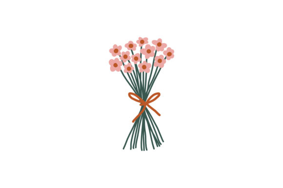 Bunch of Pink Summer Flowersgift Spring Graphics and Illustrations Review