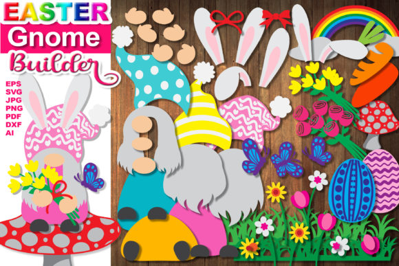 Easter Bunny Gnome Builder Layered Graphics and Illustrations Review