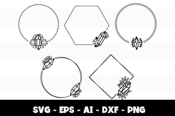 Flower Crystal Frames Graphics and Illustrations Review