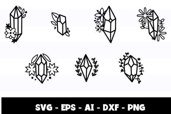 Flower Crystals Graphics and Illustrations Review