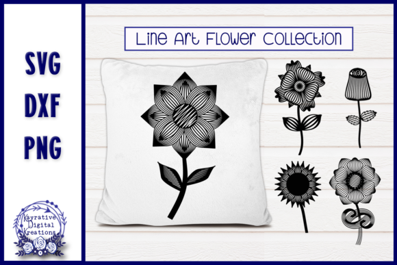 Flowers - Intricate Cut Graphics for Crafts