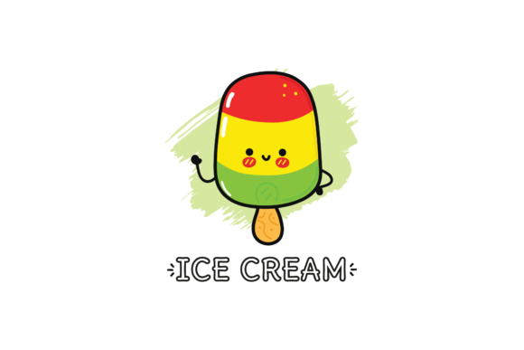 Ice Cream Kawaii Svg Graphics and Illustrations