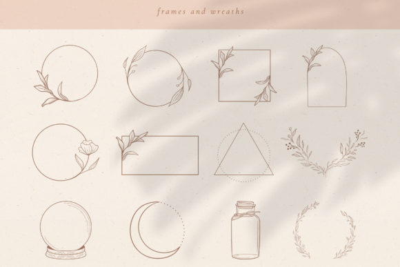Logo Elements, Frames and Borders. Round Graphics and Illustrations Review