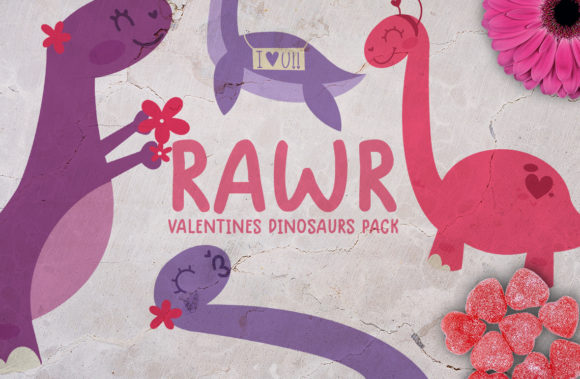 Rawr, Valentines Dinosaur Pack Graphics and Illustrations Review