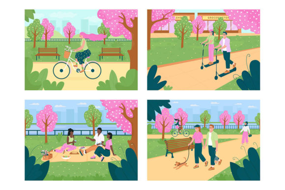 Recreation in Spring Park: Graphics and Illustrations for Local Branding