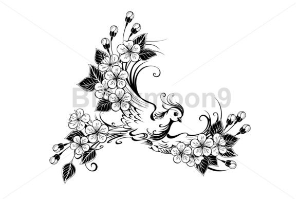 Spring Bird Graphics and Illustrations for Small Business Branding