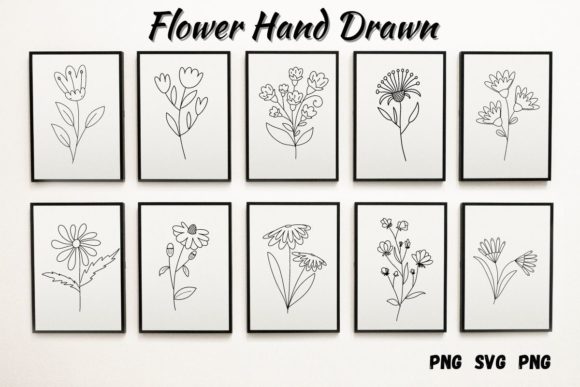 Spring Flower Cartoon Hand Drawn Graphics and Illustrations
