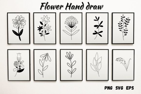 SVG Girl Gift Flower Hand Drawn Graphics and Illustrations Review